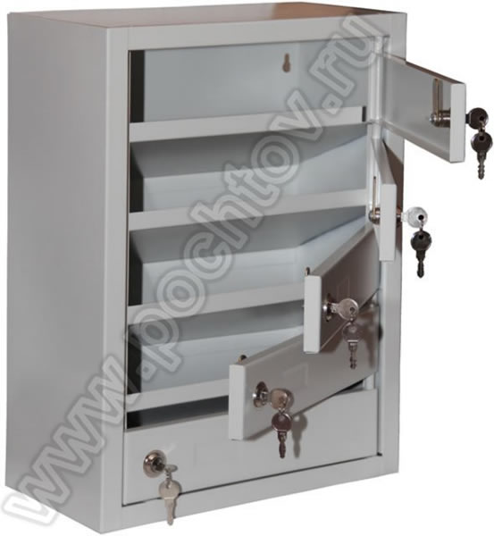 Почтовый ящик КПМ-5 Шкаф с открытыми дверцами